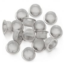 10/20/50PCS Cappello filtro per tubo metallico 16mm Schermo a rete in acciaio inossidabile Filtri per tubi di cristallo Accessori per fumatori
