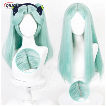 Anime Edgerunners Rebecca Cosplay Wig 2 Styles Cyan Heat Resistant Synthetic Hair Halloween Party Wigs + Wig Cap