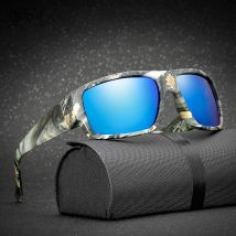 Herren Tarnung polarisierte Sport Sonnenbrille UV400 Schutzbrille Wickel brille geeignet Fahren Radfahren und Angeln