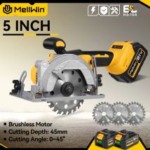 MELLWIN 125 MILLIMETRI 5 Pollici Brushless Elettrico Sega Circolare Cordless Multifunzione Sega Per La Lavorazione Del Legno Strumento di Potere Per Makita 18VBatteria Spille