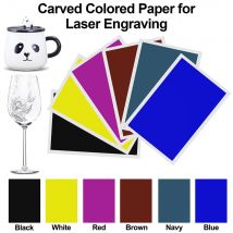 7 Farben Schnitz papier kompatibel mit CO2-Faser Halbleiter UV-Laser markierung Gravur Maschinen material Keramik Glas Stein