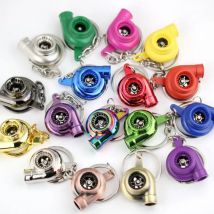 High Quality Rotatable Turbo Keychain Turbocharger Styling Keyring Activity Gift Children's Gift Trinkets Car Mini KeyRing chain