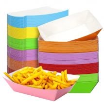 6-80 pezzi di carta colorata vassoi per barche per alimenti contenitori per barche di carta usa e getta mini Kraft vassoio per servire cibo barche compleanno matrimonio