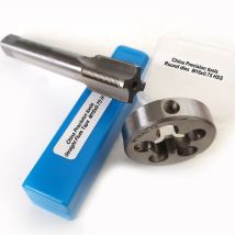 2PCS HSS Metrisches Handgewindebohrer- und Matrizenset M16 M16X1,5 M16X2 M16X1,25 M16X1 M16X0,75 M16X0,5 Feinge Gewindestopfenmatrizen passend für M16X0,5