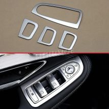 Matte Chrome Innentür Fenster Schalter Panel Abdeckung Zierleisten Für Mercedes GLC C Klasse X253 C253 W205 S205