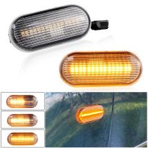 2PCS for Ford Fiesta 2002-up C-Max 2007-up Focus MK2 2004-2007 Galaxy LED Dynamic Side Marker Light Car Turn Signal Blinker Lamp