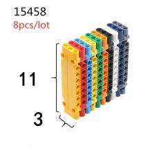 8 teile/los bausteine 15458 panel platte 1x11x1 teile montiert auto partikel diy pädagogisches kinder spielzeug