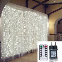 3X3M LED Eiszapfen Vorhang Lichterketten Outdoor Lichterkette Girlande Für Weihnachten Neujahr Hochzeit Hause Zimmer Terrasse party Decor
