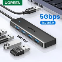 UGREEN USB 3.0 Hub 4 porty HUB USB Slim dla myszy, klawiatura kompatybilna z MacBook Pro Air Laptop stacjonarny PC Xbox PS5 Splitter