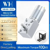 Motore DC a spazzole micro 5840-555, 470-7 RPM, 12V-24V, velocità regolabile, commutazione avanti e indietro, coppia 100KG.CM, motoriduttore