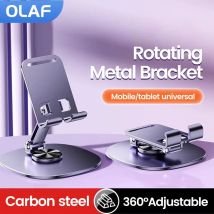Olaf Universal 360-Grad-Drehung Handyhalter Metall faltbare Halterung Telefonhalter Schreibtischständer für Handy Tablet Halter