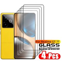 1/2/3/4PCS For OPPO Realme GT 7T Glass Realme GT 7T Tempered Glass Protective 9H Full Cover Glue Screen Protector Realme GT 7T