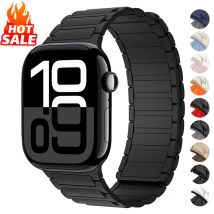 Cinturino ad anello magnetico per cinturini Apple Watch 46mm 44mm 40mm 45mm 41mm 42mm Bracciale in silicone iWatch Series 11 10 9 8 7 6 SE Ultra 3