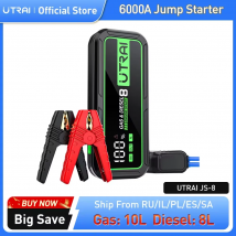 UTRAI 20000mAh Car Jump Starter Power Bank 6000A Car Booster Dispositivo di avviamento di emergenza automatico Jump Start per benzina Diesel