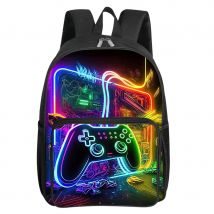 GamePad Rucksack mit quadratischer Vordertasche für Jungen und Mädchen, beste Geschenke, 2D flache Cartoon-Schultasche für Kinder