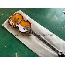 Sunset bass, 4-string semi-hollow bass, maple plywood, rosewood fingerboard, white pearl pickup guard