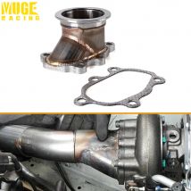 MUGE-Turbolader Turbo Down Pipe 5 Bolzen auf 2,5"/ 63 mm V-Band Flanschadapter für GT25 GT28 T25 T28 BOV085