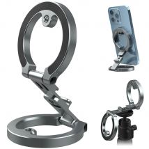 New Dual-Sided Magnetic Phone Holder w ColdShoe 1/4"-20 For MagSafe iPhone 16 15 14 Android Tripod Gym Car Holder Phone Stand