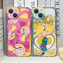 Ehi A_Arnolds Custodia per telefono Cartoon per IPhone 11 12 13 Pro Max Mini XS Cover morbida per Iphone 14 15 16 7 8 Plus X XR SE 2020 Fundas