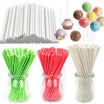 Lollipop Paper Stick Solid Color Multiple Lengths Disposable Kitchen Baking Tools Household DIY Candy Chocolate Making TMZ