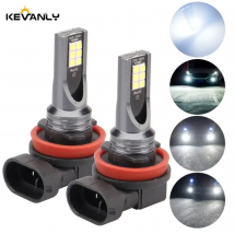 2pcs H8 H9 H1 H3 Led H11 9005 HB3 9006 HB4 Car CSP LED Fog Headlight Bulbs 6000K White Auto Fog Lamp Day Running Light