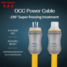 Audiophiles 19 mm GREY KNIGHT HiFi OCC Audio Stromkabel US/EU/AU Netzstecker High Fidelity Aux CD