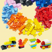 Large Classic Bulk Building Bricks Set für Kinder Kleinkinder 186piece Kreative Geschenke für Mädchen Jungen Kompatibel Duplo Tier Auto Spielzeug
