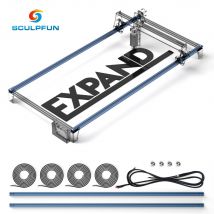 SCULPFUN-Kit de expansión de área para máquina de grabado láser S6/S9, 410x950mm, montaje rápido, Metal completo, Serie S9