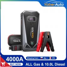 YABER Avviatore di emergenza per auto 4000A 26800mAh Batteria per auto Powerbank Caricabatteria automatico Batteria esterna con scatola di immagazzinaggio