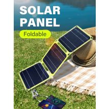Banco de energía solar USB + PD, panel fotovoltaico de 5v/9v/12v para acampar al aire libre, paneles de carga portátiles para teléfono celular, 25w para RV, viajes y Pesca