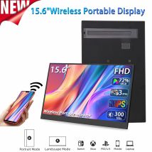 NUOVO 15.6 "FHD16:9 portatile senza fili Pannello IPS Display secondario Monitor per computer Tipo-C HDMI Supporta modalità cablata/wireless AHXJKA