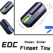 EDC cursore luminoso punta delle dita giocattolo fidget punta delle dita in metallo spinner alleviano l'ansia e lo stress strumento ADHD carta meccanica regalo per adulti