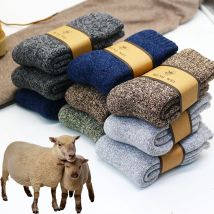 3/5 paar Winter männer Merino Wolle Socken Super Dicke Warme Hohe Qualität Harajuku Retro Schnee Casual Frostschutz Kaschmir socken Männer
