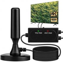 TV-Antenne mit über 800 Meilen Reichweite, DTMB DVB-T, digitaler HDTV mit Magnetfuß und HD-Kabel, 4K-Smart-TV für lokale Kanäle für den Innen- und Außenbereich,
