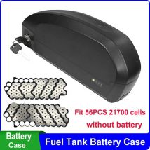 Kraftstofftank-Batteriegehäuse, 36 V, 48 V, 52 V, passend für 56 Stück 21700 Zellen, leere Box, 10S5P, 13S4P, 14S4P, Nickelstreifen, 35 A BMS, für DIY Super73 EBike