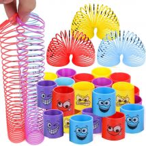 12 SZTUK dla dzieci Dziewczynki Chłopcy Uśmiechnięta Twarz Wiosna Tęcza Magia Fidget Stres Sprężyny