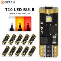 2 uds T10 W5W LED Canbus bombillas sin errores 3838 3smd luces de techo interiores de alta potencia lámpara de lectura de ancho automático 12V 24V blanco 6000K