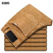 5 Color Men's Thick Corduroy Casual Pants 2023 Winter New Style Business Fashion Stretch Regular Fit Trousers Male Brand Clothes