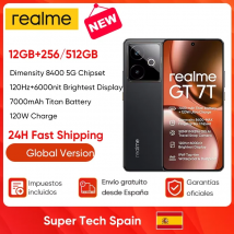 Nowy realme GT 7T 5G SmartPhone 50MP IMX896 OIS Camera Dimensity 8400-MAX Chipset 6.78 Inch AMOLED 120Hz 7000mAh 120W Ładowanie