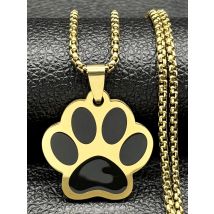 Punk Dog Paw Pendant Necklace for Women Men Stainless Steel Gold Silver Color Animal Puppy Claw Chain Jewelry colar masculino