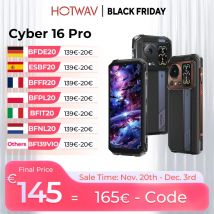 HOTWAV Cyber 16 Pro Wytrzymały Smartfon G100 Octa-core Android 15 Telefon Komórkowy 108MP 6.6'' FHD+ 2K 8GB 512GB 6280mAh Telefon Komórkowy