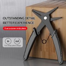 Pinza per anelli elastici 2 in 1 per pinza di fissaggio scheda esterna interna Strumento di riparazione hardware per utensili manuali professionali multifunzionali