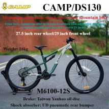 CAMP Aluminiumlegierung Soft Tail Mountainbike DS130 27,5/29 Zoll Fahrrad hydraulische Scheibenbremse Doppelfederung Geländewagen