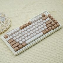 Teclas PBT perfil MA tema Tiramisú Retro para teclado mecánico DrunkDeer Wooting GMK67 teclado para juegos interruptor Cherry MX