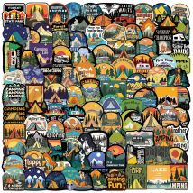 50/100PCS Outdoor Reise Wald Camping Wandern Aufkleber DIY Telefon Gitarre Laptop Notebook Koffer Tasse Wasserdicht Aufkleber Aufkleber