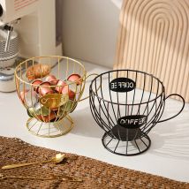 Porta capsule di caffè in metallo Organizzatore di cialde di caffè per tazze di grande capacità per accessori per riporre oggetti da cucina per esposizione di bar e caffetteria