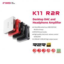 FiiO K11 R2R DAC und Kopfhörerverstärker für Heim-Audio oder PC, 6,35mm und symmetrischer 4,4mm, RCA, Koaxial, Optisch, 384kHz/24Bit