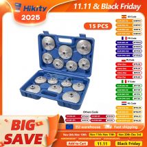 Hikity 15 pz/set tappo filtro malato rimuovi cristo sket chiave a cricchetto tipo di tazza accessori per auto rimuovi Set di strumenti