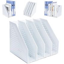 1Pc Deli 3/4 Grids Retractable File Holder Desktop Bookends Desk Organizer Magazine File Organizer Creative DIY Book Organizer