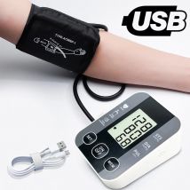 Misuratore automatico di pressione arteriosa digitale da braccio Bracciale da 32 cm Tonometro di pressione medica Tensiometro Baumanometro Sfigmomanometro a impulsi